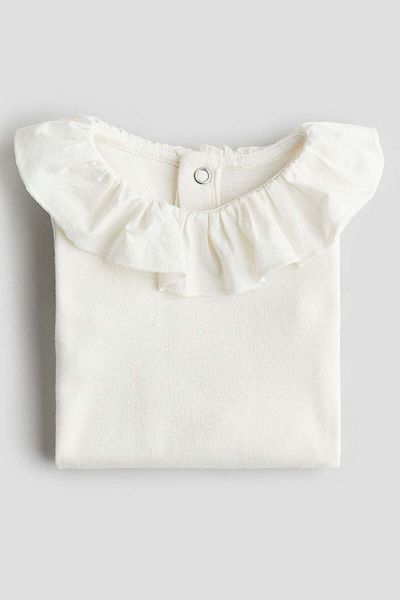 H&M Frill-collar bodysuit