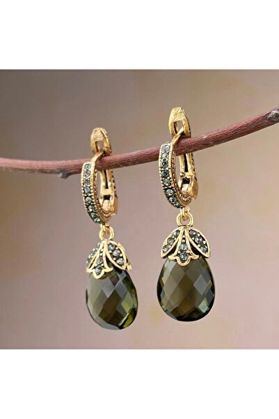 FAYRA ACCESSORIES Zirkon Taşlı Kedi Gözü Küpe