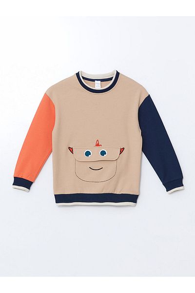 LC Waikiki Lcw Crew Neck Printed Boys' Sweatshirt