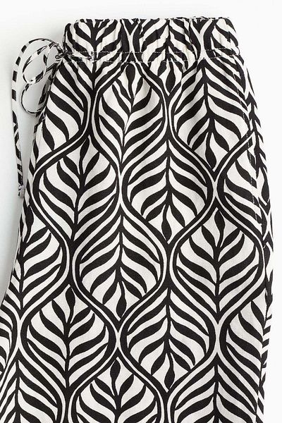 H&M Linen-blend pull-on trousers