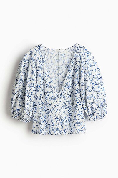 H&M Linen-blend blouse