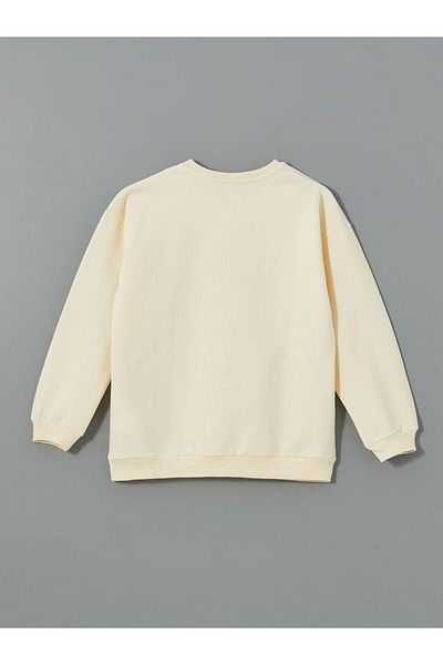 LC Waikiki Crew Neck Printed Girl's Sweatshirt