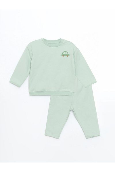 LC Waikiki Lcw Baby Boy Sweatshirt and Sweatpants - Crew Neck, Set of 2