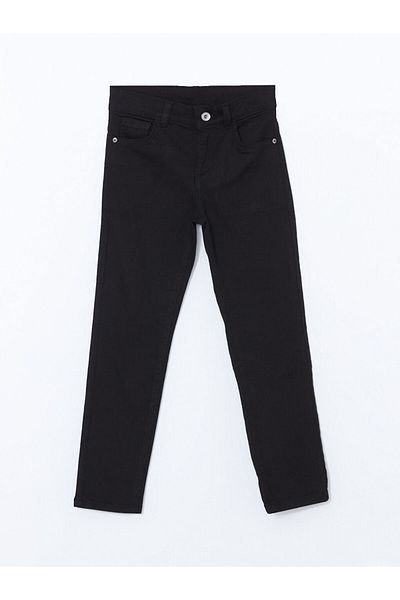 LC Waikiki Lcw Kids Black Boy's Trousers with Adjustable Elastic Waist
