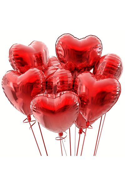 Sarez Parti Heart Foil Balloon - 45cm Red Heart Helium Balloon - Flying Balloon Marriage Proposal
