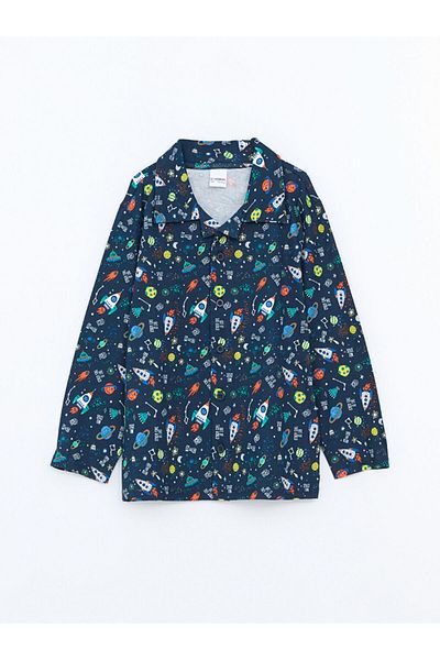 LC Waikiki Kids Shirt Collar Boy Pajamas Set