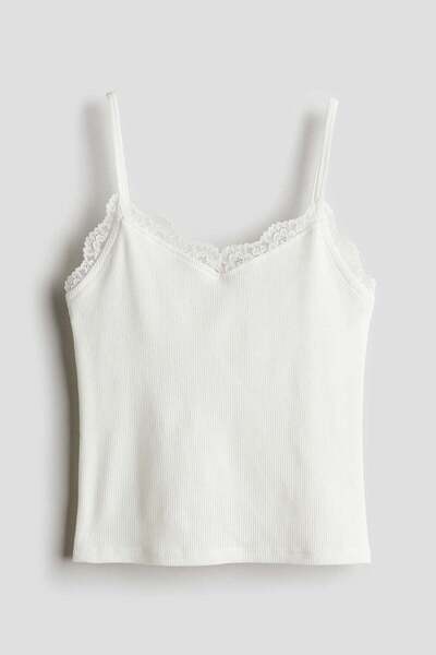 H&M Lace-trimmed vest top