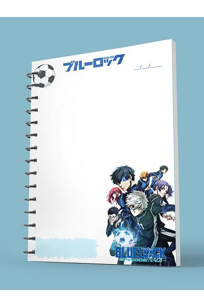 nihonwosekai Caiet Blue Lock Anime A5 Dimensiune Spiral 50 de coli