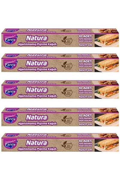 STOREMAX Ntwork Natura Unbleached Ready Baking Paper 10 Sheets X 5 Pack Art 1087243