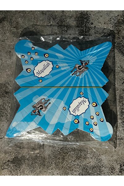 Party Partycom Maşallah yazılı nazar boncuklu mavi karton lokum,şeker kutusu ...