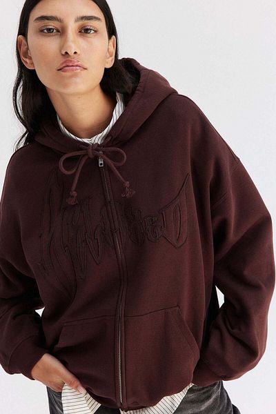 H&M Oversized zip-through hoodie
