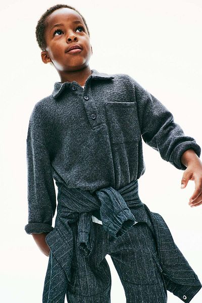 H&M Rib-knit polo shirt