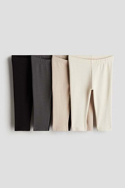 H&M 4-pack cotton jersey leggings