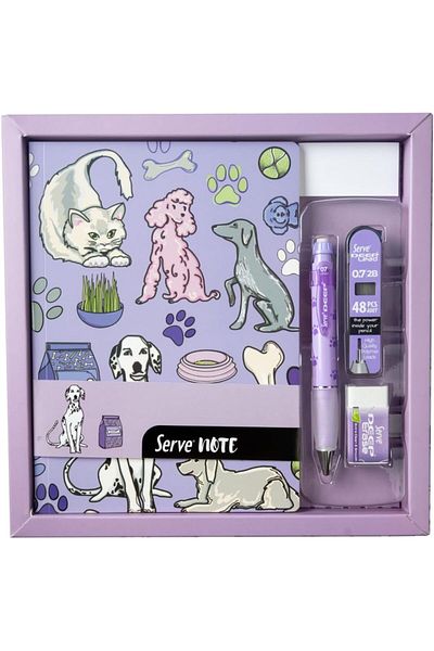STOREMAX Muartshop Notebook Set - Patterned Lavender in Special Box 871301
