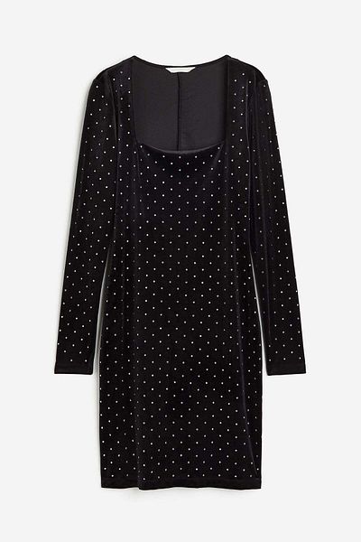 H&M Square-neck bodycon dress