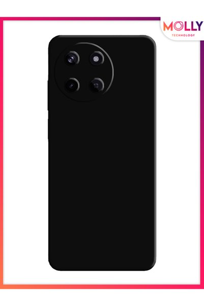 Molly جراب سيليكون مخملي سائل أسود لهاتف Realme 11 4G