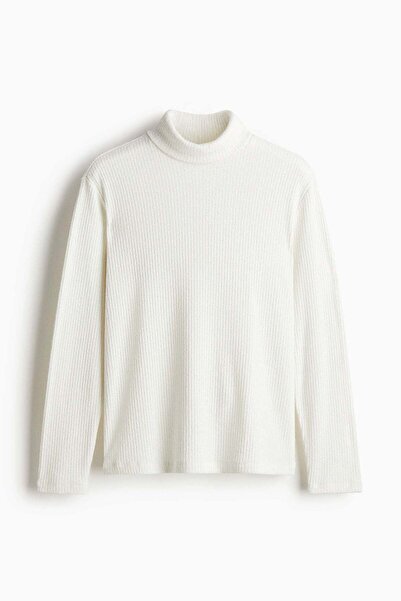 H&M Regular Fit Ribbed polo-neck jumper