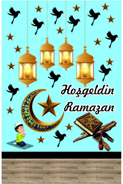 Göktuğ Hediyelik Hoşgeldin Ramazan Fener  Sticker Çıkartma Seti - Ramazan Süs...