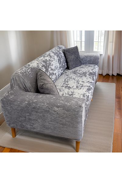 BONJOUR MADAME Velvet Sofa Cover - Non-Pilling, Seat Cover and Cover Set