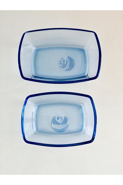 Paşabahçe 54663-54673 Tokio 2-Pece Bowl, Πιάτο πρωινού, Πιάτο μπισκότων /μπλε-12*14 εκ.