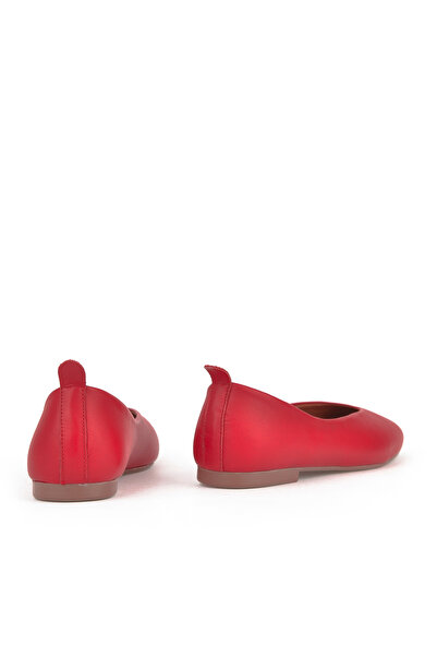 Ziya Pomegranate Flower Patterned Genuine Leather Women's Ballerinas - 1511044 Z105