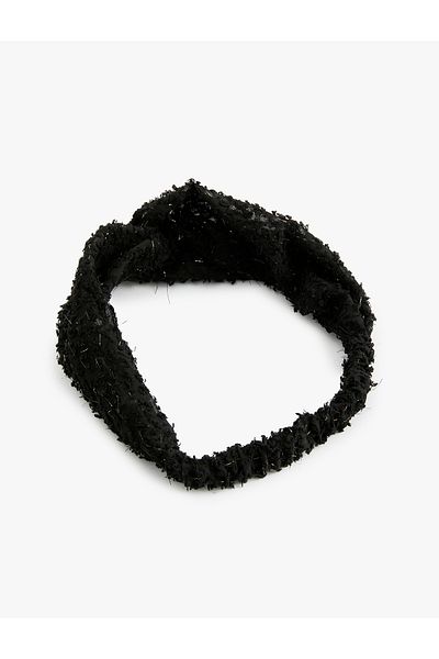 Koton Glittery Textured Hair Band - Knot Detailed