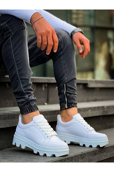BZ Moda B056 Μοντέλο Ορθοπεδικό Ανδρικό Αθλητικό Αθλητικό - Καθημερινή χρήση, Σόλα με κορδόνια, BT Λευκό