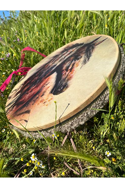 SULTANMUSİCALSHOP Şaman Davulu(32cm)kam Davulu,şamandavulu ,shaman Drums