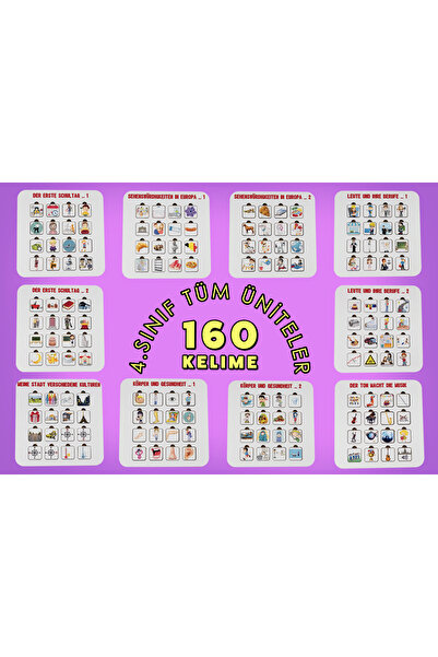 Eğiten Oyunlar 4. Sınıf Tüm Üniteler-160 Kelime | Artikelli Almanca Puzzle Set