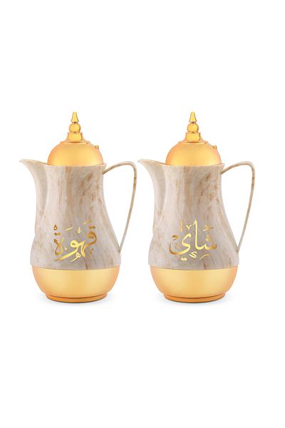 ROYALFORD Portable & Leak-resistant Royal Marble Tea & Cawa Set RF9412 Royalford