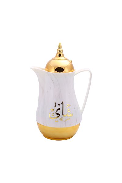 ROYALFORD Double Wall  1 L+1 L 2 Pieces Marble Tea & Cawa Set | RF9414 | Royalford