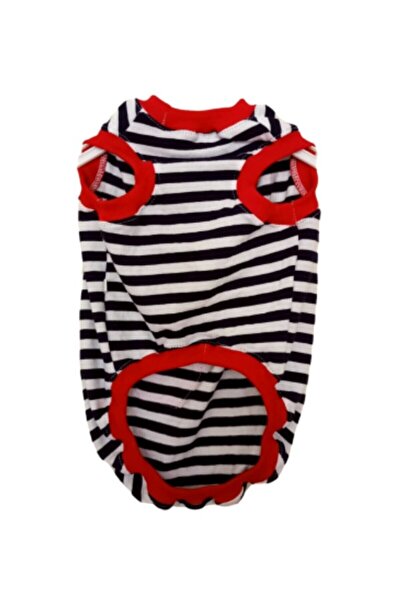 Gobo Cat and Dog Outfit with Red Black Stripes - XXL Large Size 5