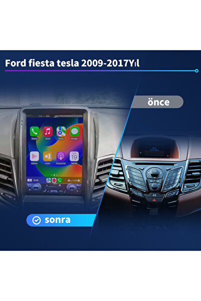 Dobest Ford Fiesta Tesla 2009-2017 Uyumlu Navigasyon/gps/geri Vites Arka Görü...