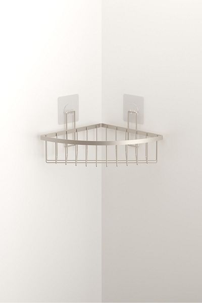 Teknotel Satin ST306 - Γωνιακό ράφι μπάνιου με αυτοκόλλητο μονό στρώμα