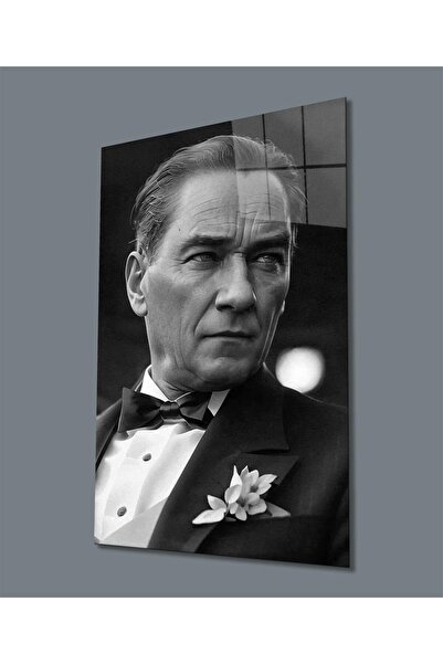 idealizbiz Portret Ataturk Pictură Verticală Sticlă Cadou Pictură Mare Decor ...