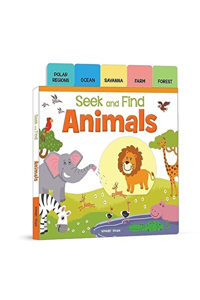 Wonder House Books كتب تعليمية مبكرة عن البحث عن الحيوانات والعثور عليها مع ع...