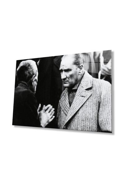 idealizbiz Ataturk Glass Painting 4mm Sticlă temperată durabilă, Ataturk Glas...