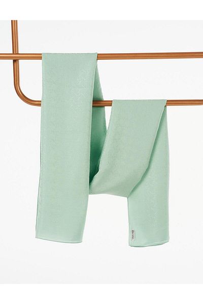 Kayra Mint Color Cotton Blended Natural Shawl