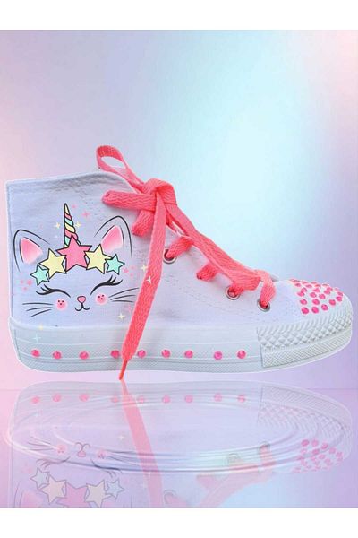 LİASSHOES Strălucitor sidef strălucitor pietre prețioase unicorn pisică detaliu talpă adidași femei copii pantofi sport