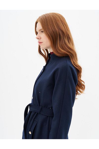 KYR Παλτό με ζώνη με γιακά δικαστή Σκούρο Navy Blue