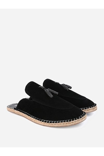 Styli Faux Suede Mule Espadrilles with Tassel