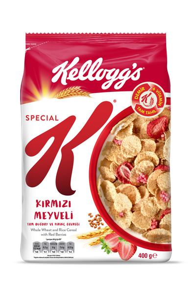 Kellogg's Special K Kırmızı Meyveli Kahvaltılık Tam Buğday Ve Pirinç Gevreği 400 Gr x 10 Adet