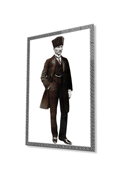 idealizbiz Ataturk staklena slika, 4mm izdržljivo kaljeno staklo, Ataturk sta...