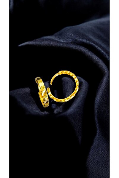 BEYZA DERELİ TAKI AKSESUAR 22 Ayar Fiziki Altın Kaplama Arpa Halka Küpe