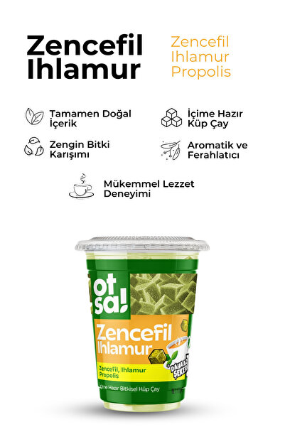 Otsa Zencefil ve Ihlamur Harmanlı Bitkisel Destek Çayı – 170 g