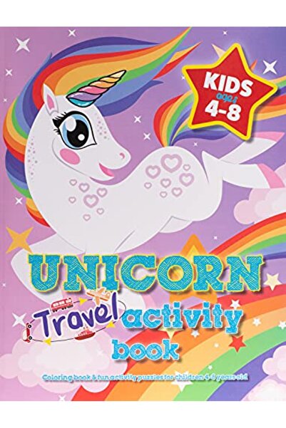 Bell & MacKenzie Publishing كتاب أنشطة سفر يونيكورن للأطفال بعمر 48 عامًا، كت...
