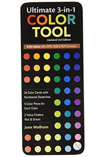 C & T Publishing أداة الألوان النهائية 3 في 1 الإصدار الثالث 24 بطاقة ألوان مع عينات مرقمة 5 خطط ألوان