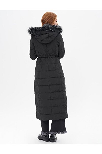 Kayra Faux Fur Goose down Coat Black