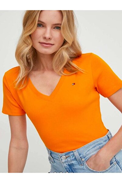 Tommy Hilfiger SLIM FIT V - NECK ORGANIC COTTON T-SHIRT