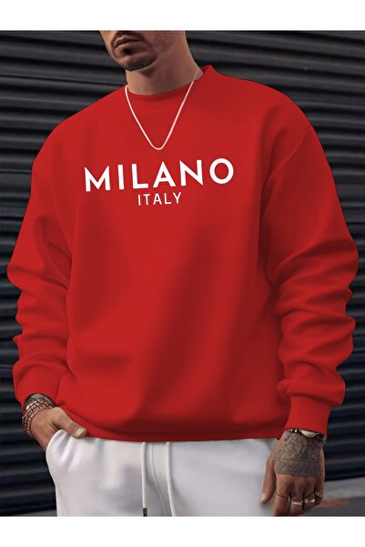 Lider Leather سويت شيرت مطبوع برقبة دائرية - تصميم أنيق ومريح